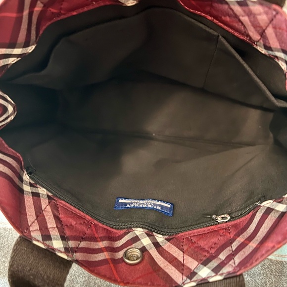 BURBERRY BLUE LABEL Check Nylon Red & Black - Picture 7 of 8